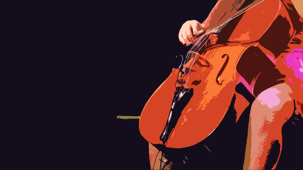 Stilisierte Cellistin