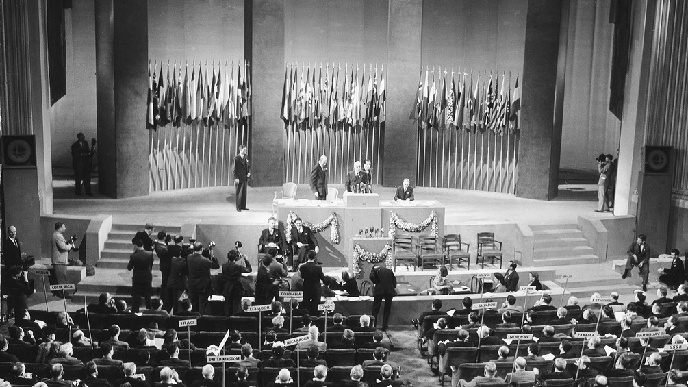 Unterzeichnung der Charta der Vereinten Nationen, 26. Juni 1945