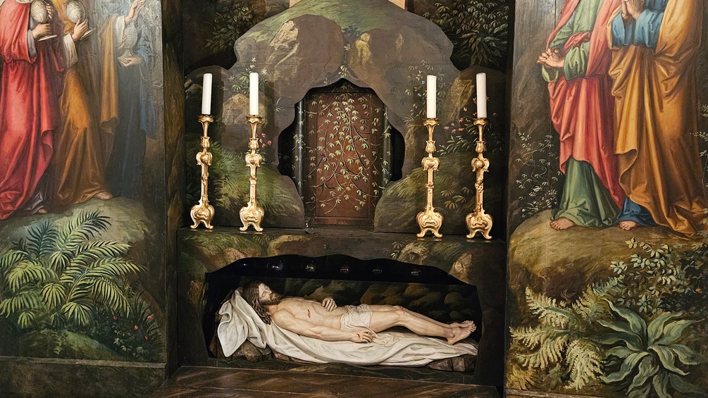 "Heiliges Grab" in der Pfarrkirche Straning