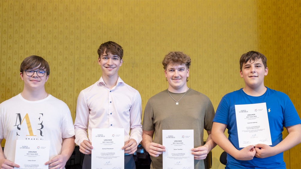 Jonas Taschler, Posaune; Levente Bubreg, Fagott; Lukas Grum, Flöte; Samuel Neubauer, Klarinette