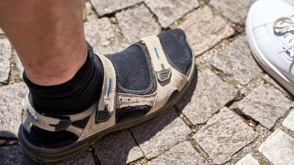 Socken mit Sandalen