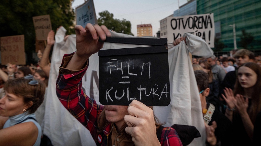 Demonstration in der Slowakei gegen das Kulturprogramm