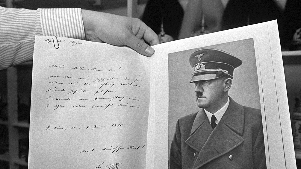 Fälschungsübungen mit Hitler-Unterschriften und Briefen aus der Hand von Konrad Kujau 