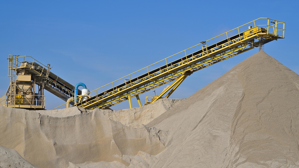 Fördersystem zum Transport von Sand