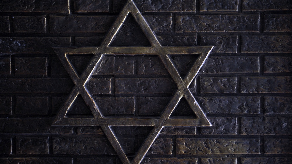 Der David-Stern auf einer Wand des Jüdischen Flüchtlingsmuseums in Shanghai