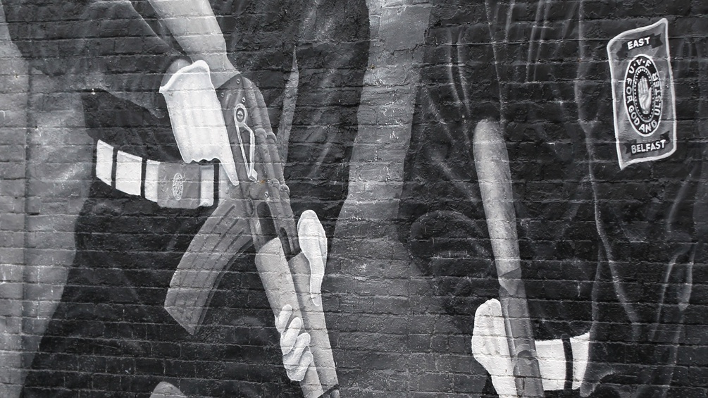 AFP/PETER MUHLY Ein Mural in Belfast, Nord Irland.