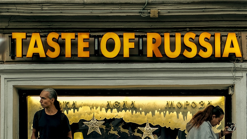 Geschäftsauslage "Taste of Russia"