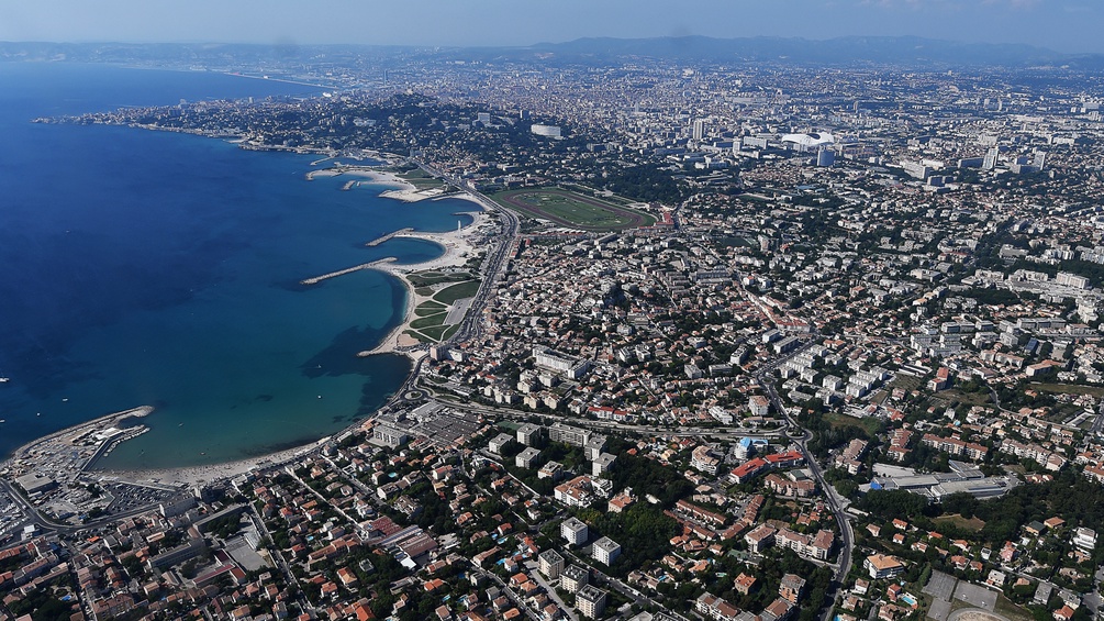 Eine Aussicht über die Küste von Marseille