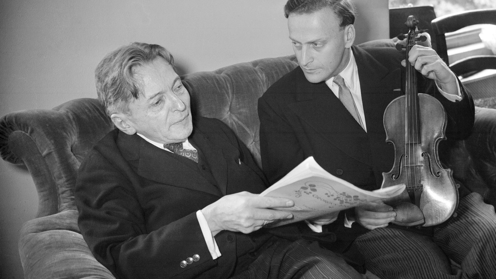 AFP Georges Enescu und Yehudi Menuhin, 1952