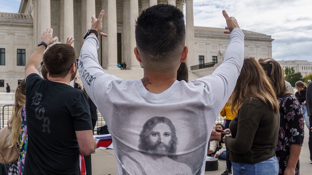 Evangelikale Christen vor dem Supreme Court in Washington