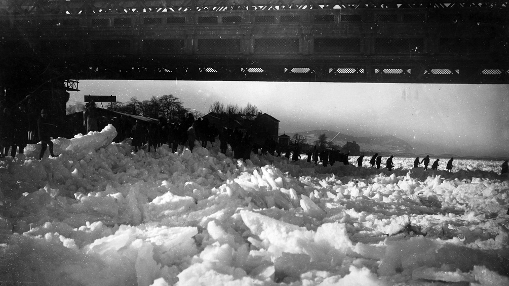 Eisstoß auf der Donau in Wien, 1929