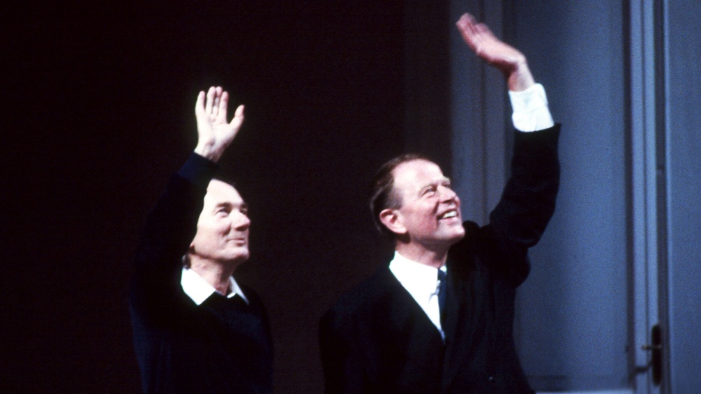 PICTUREDESK.COM/BRANDSTAETTER IMAGES/VOTAVA Thomas Bernhard und Claus Peymann, 1988