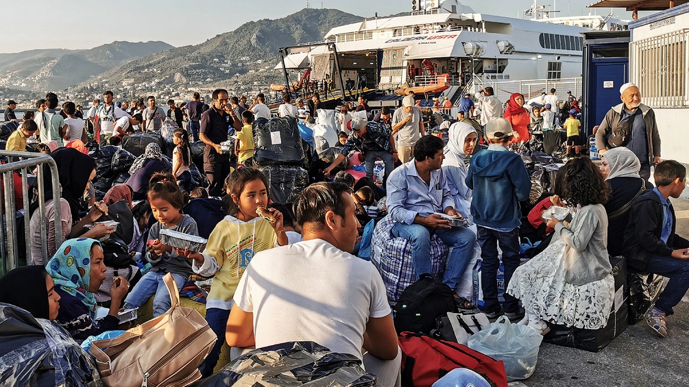 APA/AFP/STRINGER Flüchtlinge auf der Insel Lesbos