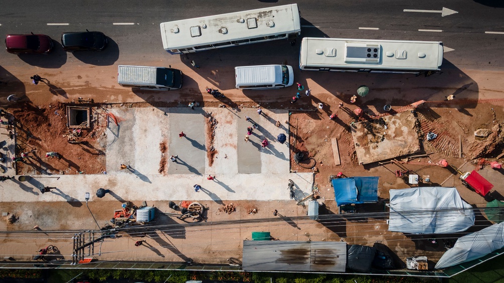 PICTUREDESK.COM/AFP/ANDERSON COELHO Baustelle eine Busstation in Belem
