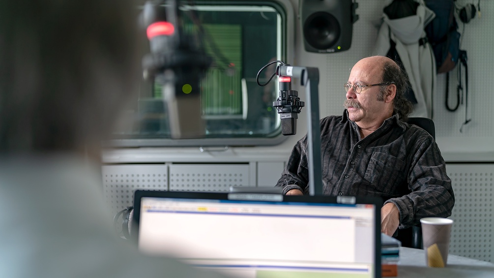 ORF/URSULA HUMMEL-BERGER Jorge López im Studio mit Peter Kislinger