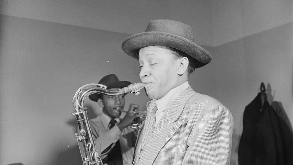 Illinois Jacquet, ca. Mai 1947. Fotografie von William P. Gottlieb