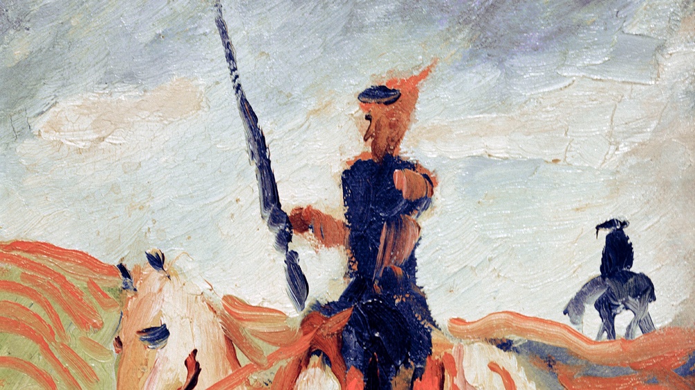 Don Quichote, Gemälde-Ausschnitt von Macke, 1912 auf Öl