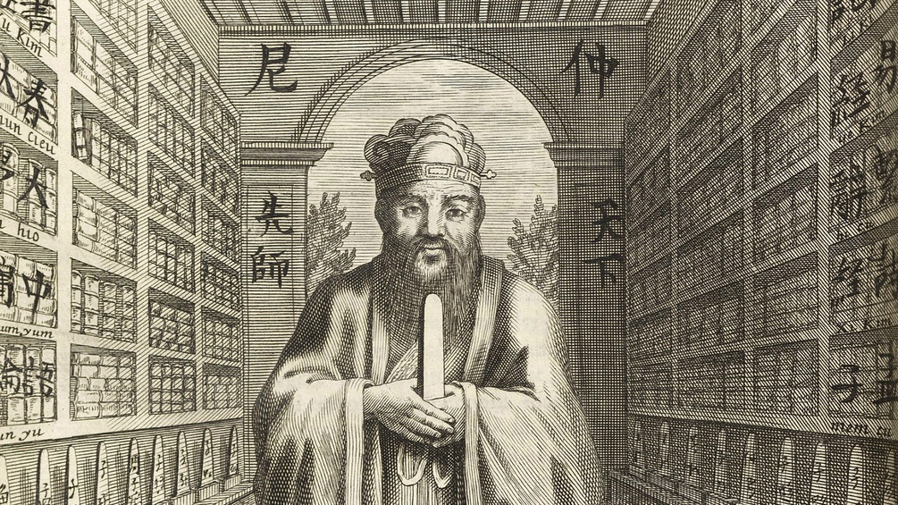 Illustration des Philosophs Konfuzius.