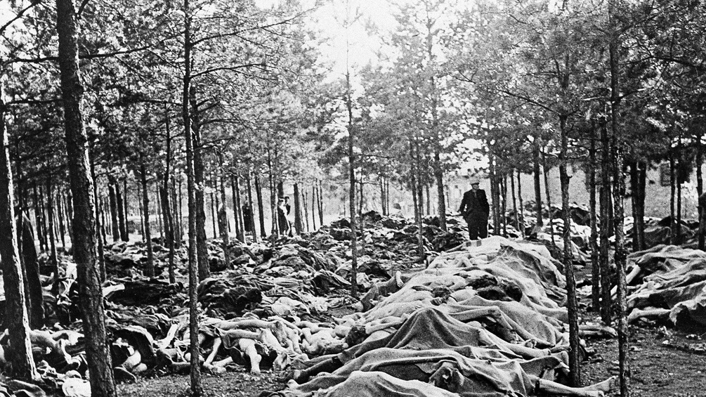 AP Tote Körper, Opfer aus den Konzentrationslager Belsen