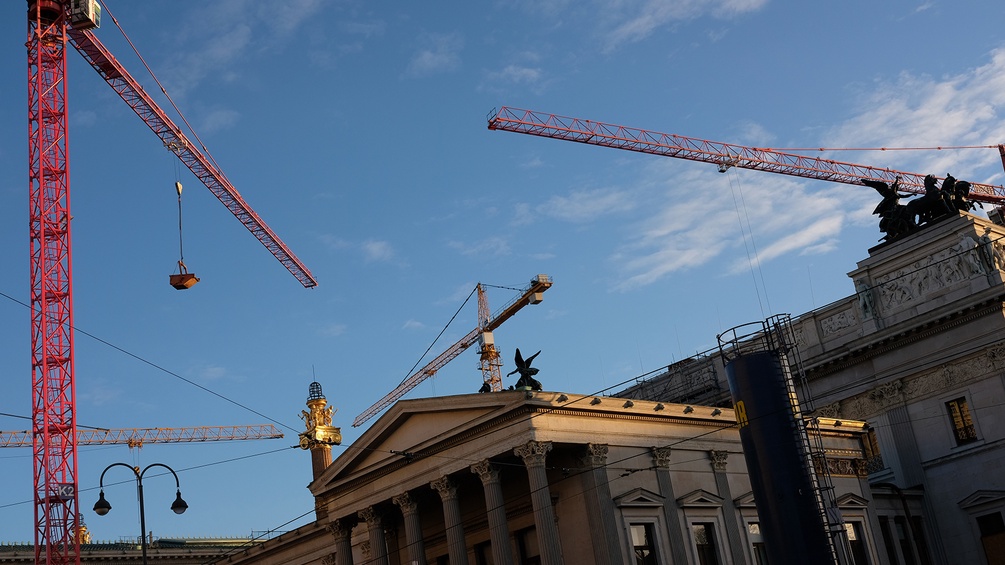Österreichisches Parlament, Baustelle