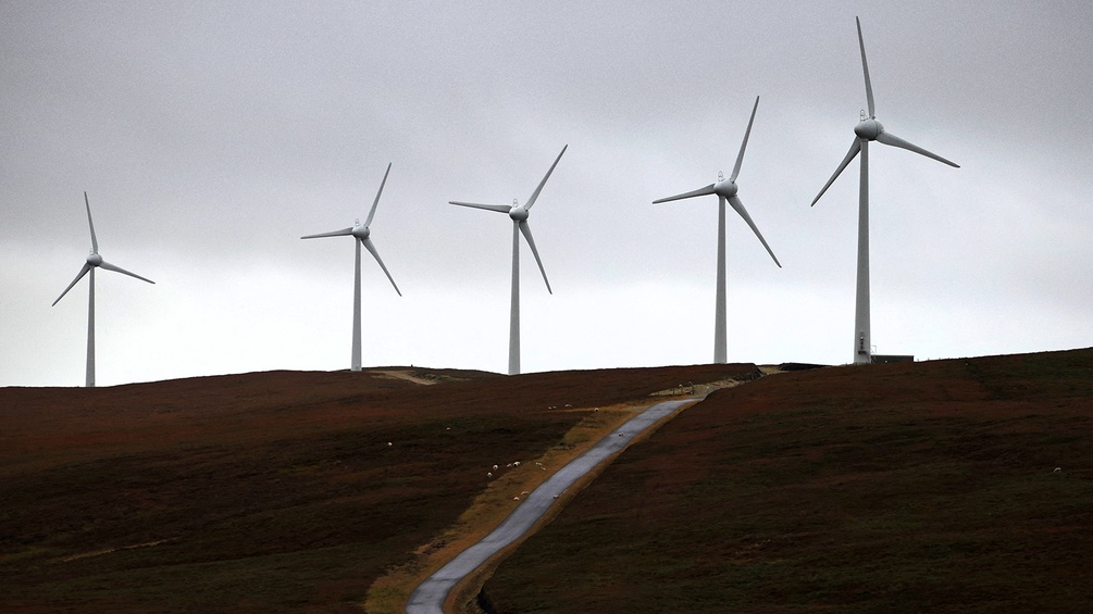 Windräder auf den Shetland-Inseln