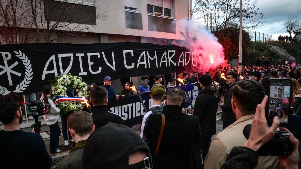Proteste gegen den Tod von QUentin Deranque in Lyon