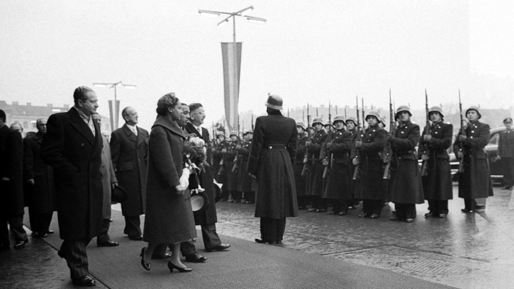 Staatsbesuch von Kaiser Haile Selassie I. in Wien, 1954