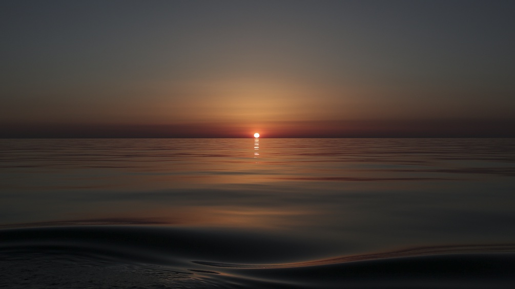 Sonnenaufgang im Mittelmeer