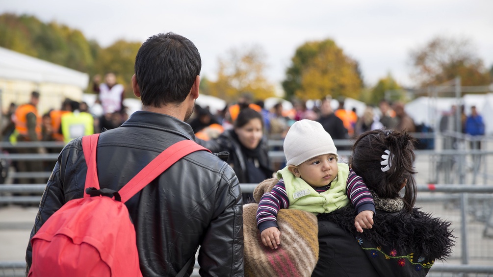 Syrische Flüchtlingsfamilie in Spielfeld, 2015