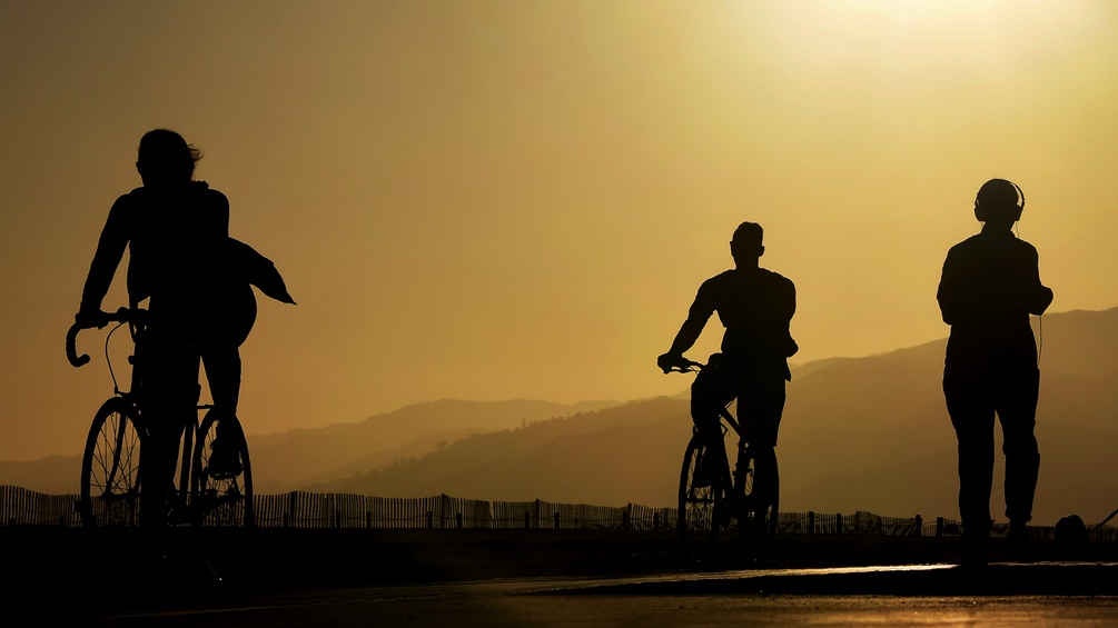 2 Fahrradfahrer in Los Angeles