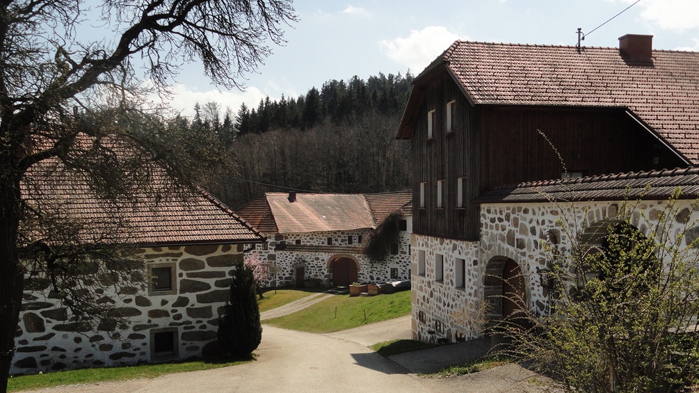 Alte Häuser in Oberösterreich.
