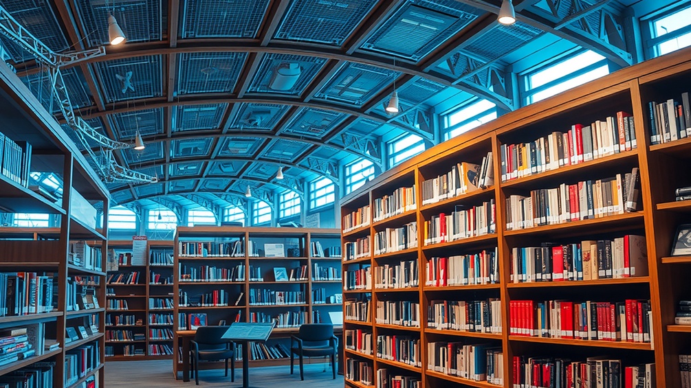 DALL-E KI-generiertes Bild: Bibliothek