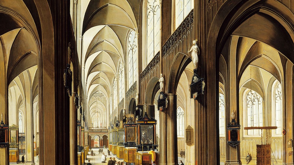 Innere der Kathedrale von Antwerpen, Ölgemälde