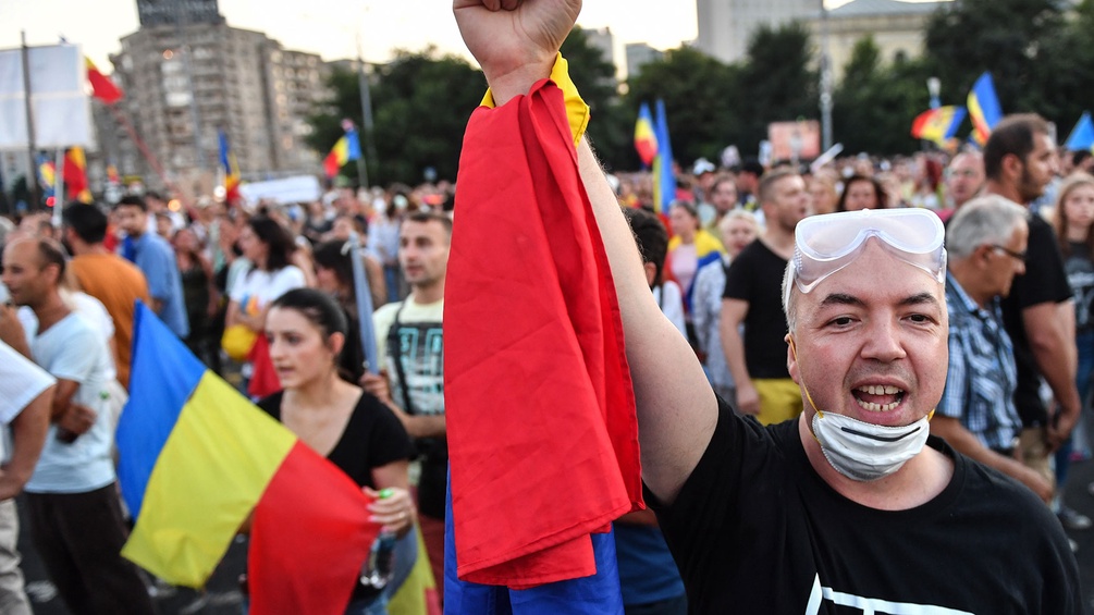 AP/DANIEL MIHAILESCU Proteste in Bukarest