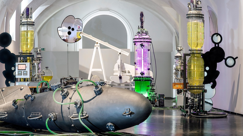 ATELIER FEUERSTEIN Ausstellungsansicht METABOLICA, Thomas Feuerstein, MQ Freiraum