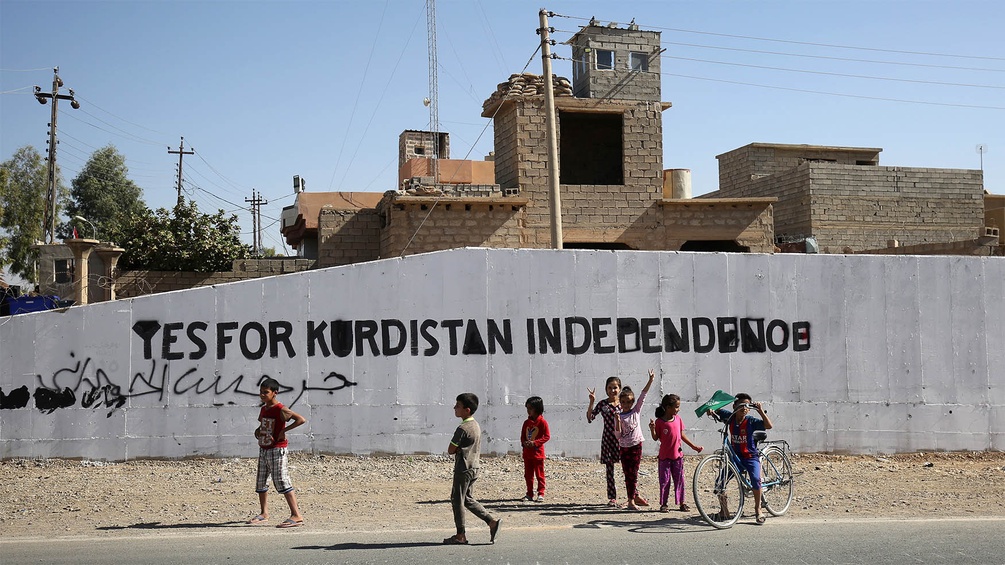 Graffiti für die kurdische Unabhängigkeit