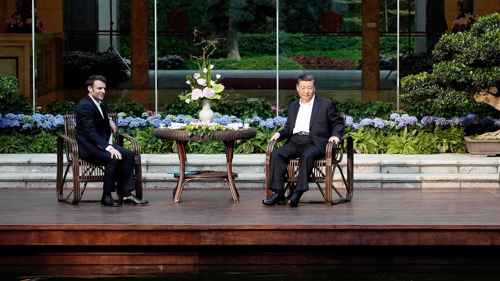 President Xi Jinping und der französische Präsident Emmanuel Macron