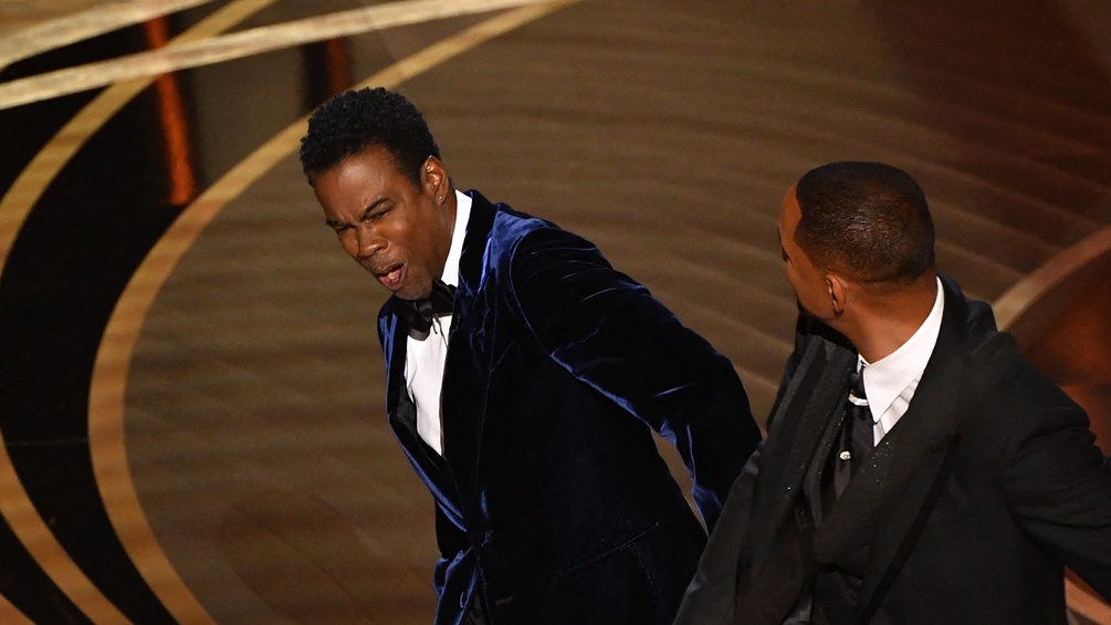 APA/AFP/ROBYN BECK Will Smith ohrfeigt Chris Rock