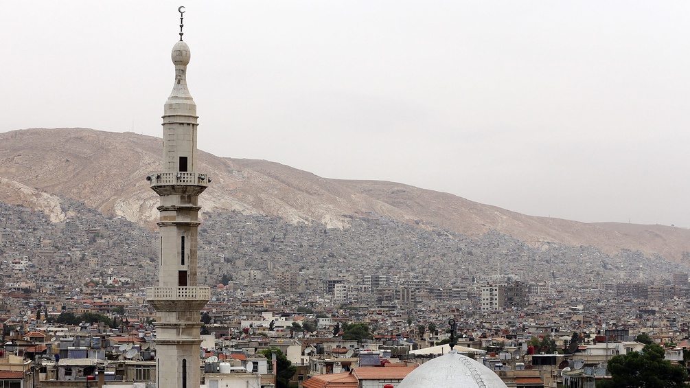Blick auf den Berg Qasiyun in Damaskus. Am Abhang des Berges ist Ibn Arabi begraben.