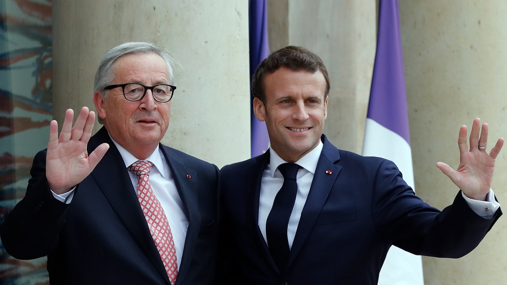  Jean-Claude Juncker und Emmanuel Macron