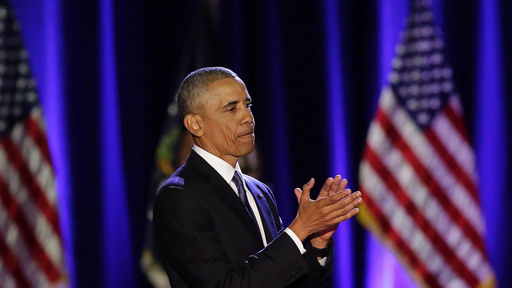 Barack Obama applaudiert zum Abschied