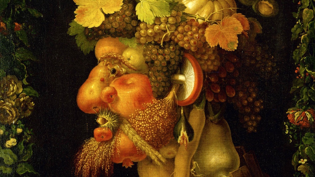 Giuseppe Arcimboldo, Herbst, Allegorie (Ausschnitt des Gemäldes)