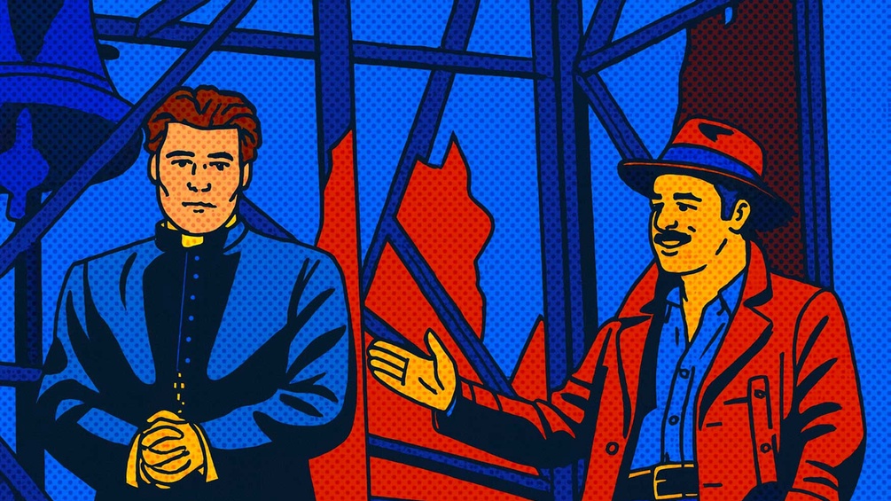 ORF KI-generierte Illustration: "Don Camillo & Peppone"