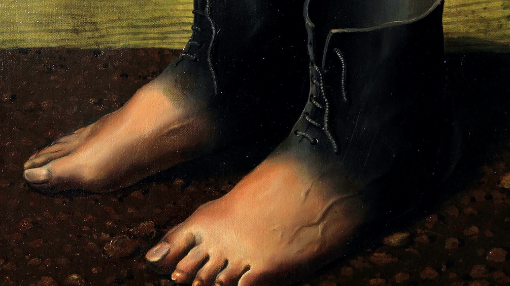 Fußschuhe, Ausschnitt des Buchumschlags