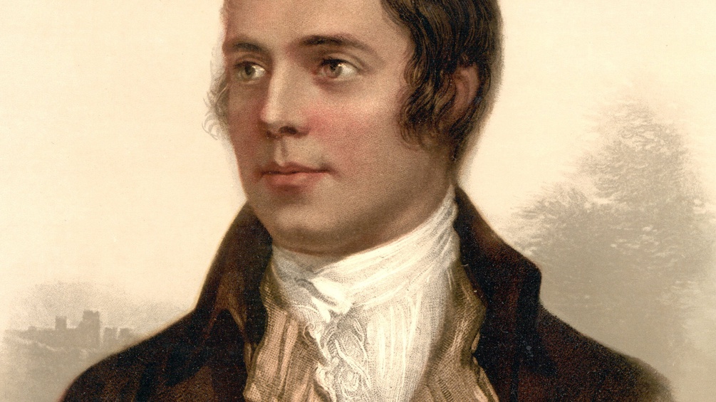 Robert Burns, Ausschnitt eines Porträtgemäldes