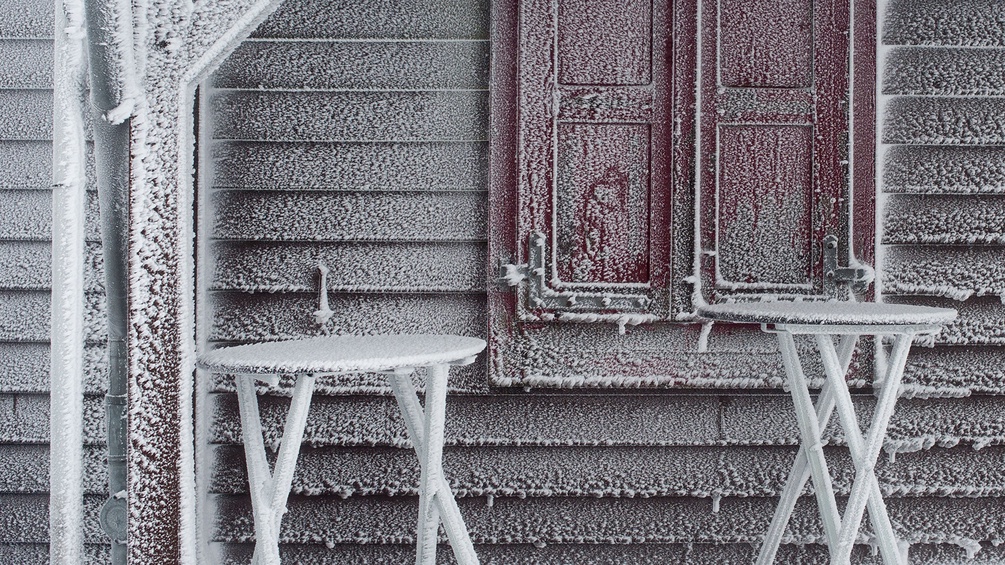 Terrasse mit Frost