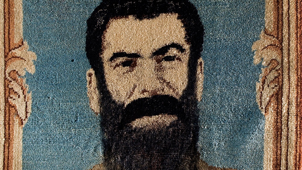Teppich mit dem Porträt Stalins als Theodor Herzl