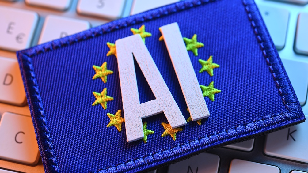 AI steht auf einem EU-Batch