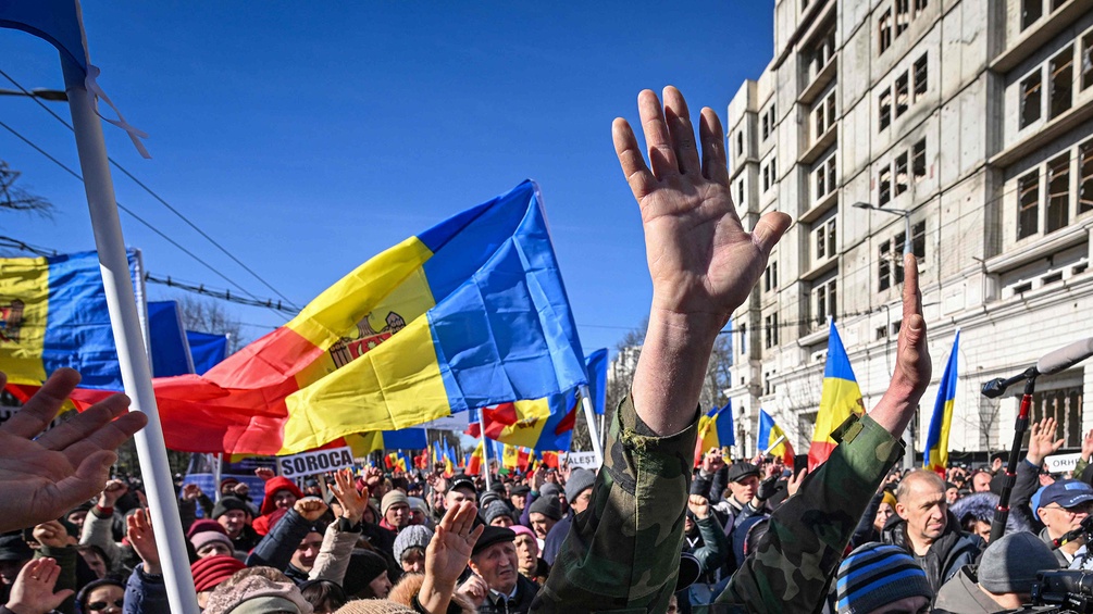 Demonstration in Moldau