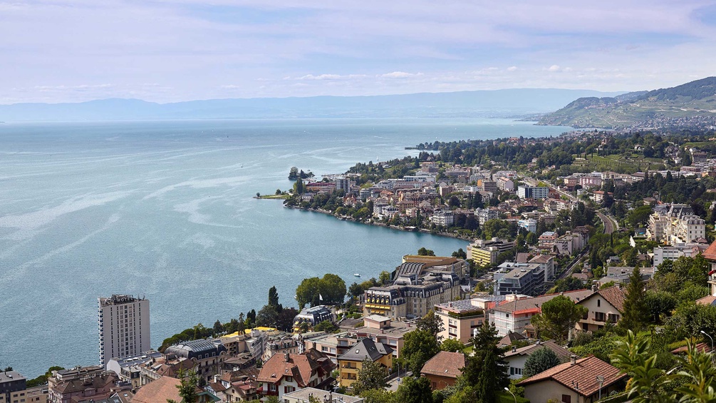 Blick auf Montreux und Genfer See